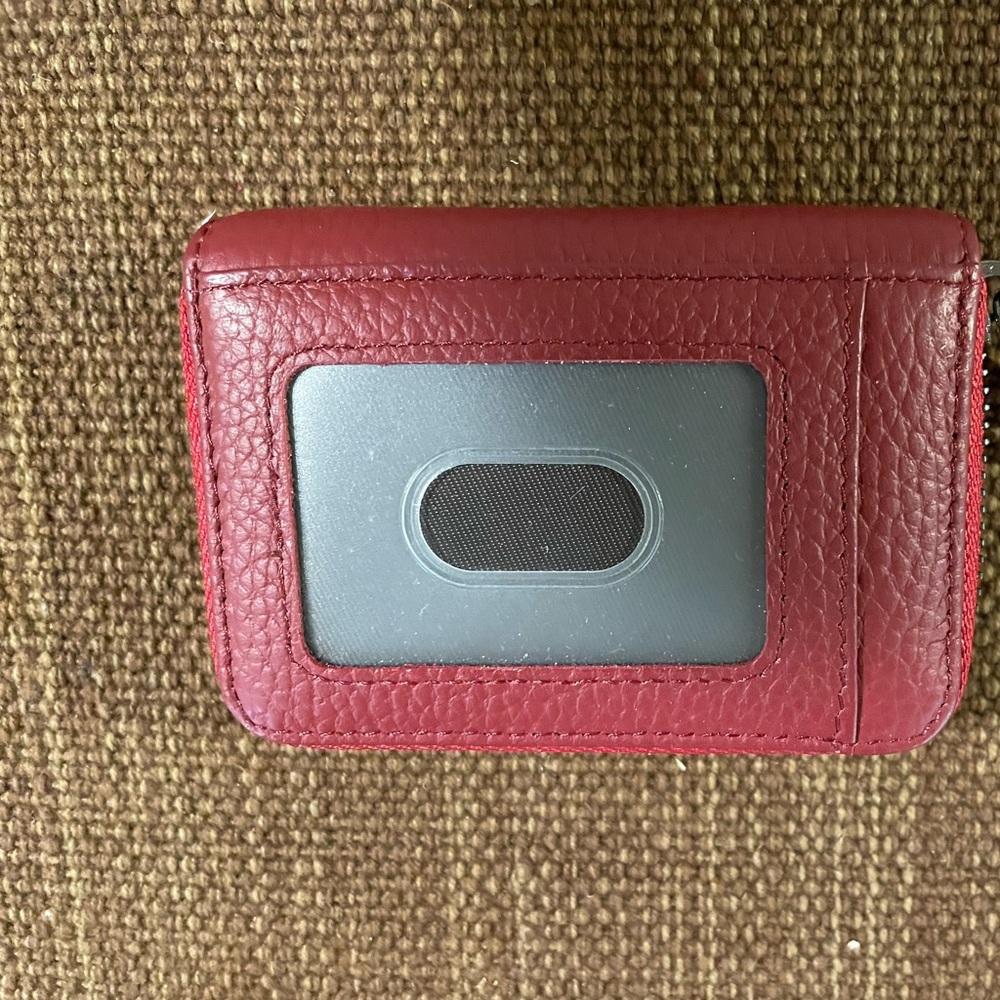 Small red RFID wallet